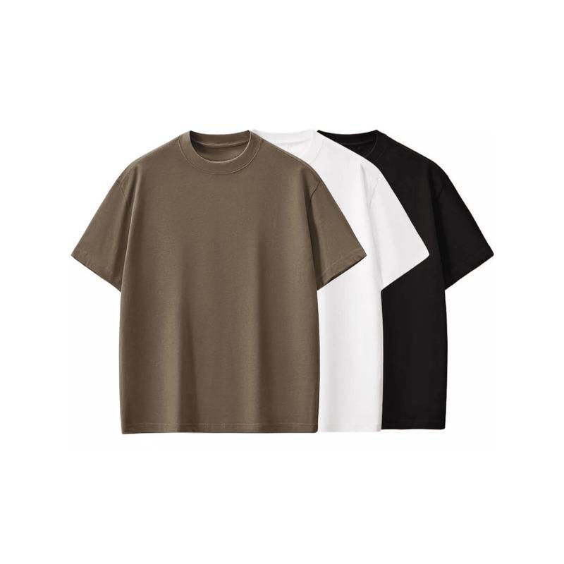 KIT 3 CAMISETA Masculina Oversized Lisa