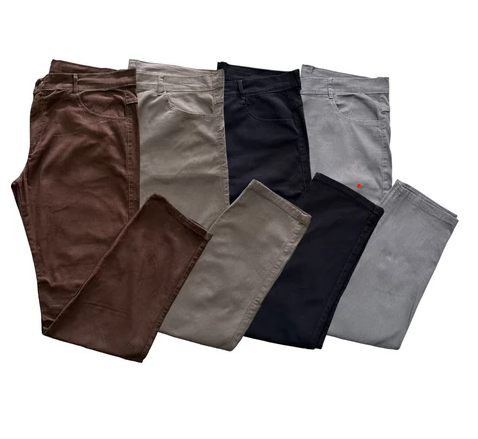 Kit 4 Calças Sarja com Elastano