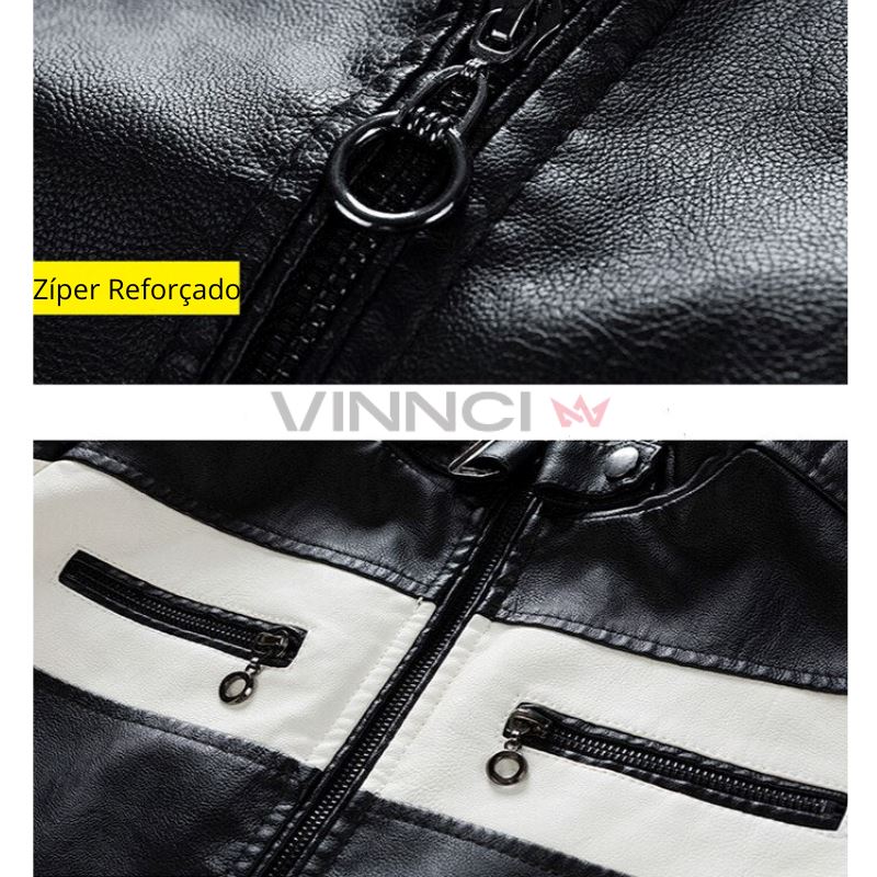 Jaqueta de Couro Masculina Vintage Elegance