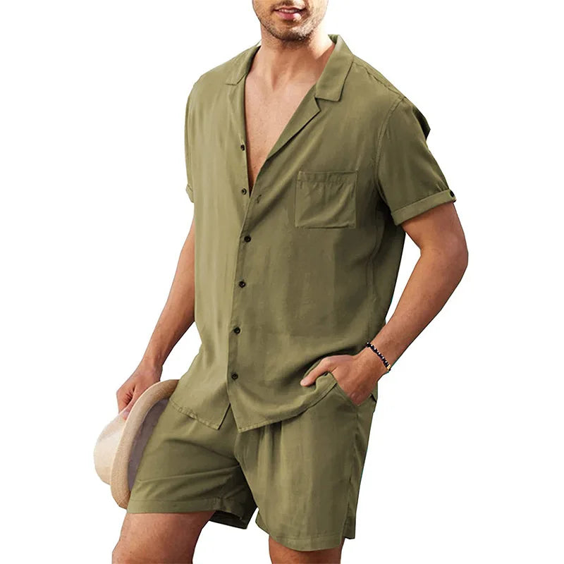 Conjunto de Linho Sunset | Short e Camisa