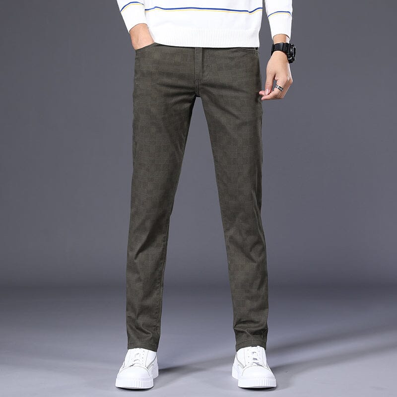 Calça Masculina Casual Xadrez