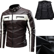 Jaqueta de Couro Masculina Vintage Elegance