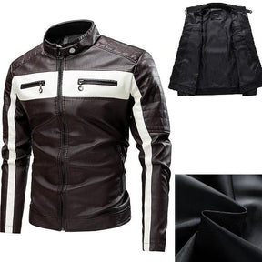 Jaqueta de Couro Masculina Vintage Elegance