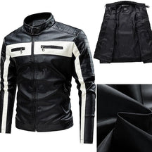Jaqueta de Couro Masculina Vintage Elegance