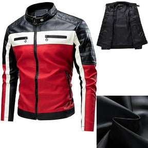 Jaqueta de Couro Masculina Vintage Elegance